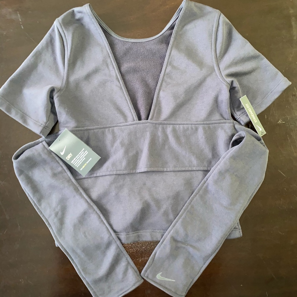 New Nike womens yoga studio wrap top